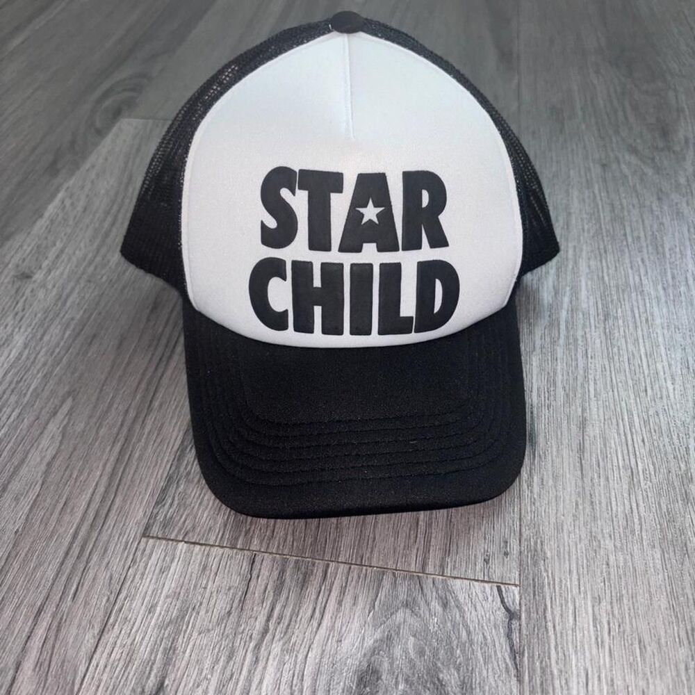 Nahmias Star Child Trucker Hat Black/White, NWOT $210 Retail